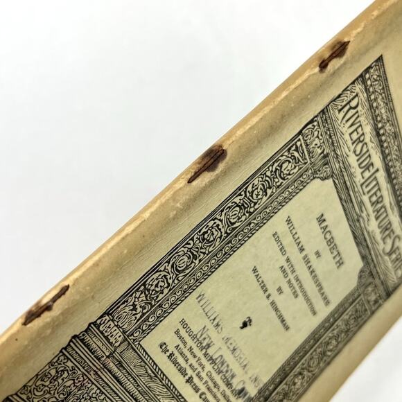 Vintage 1931 Riverside Literature Series Macbeth Play Book - Picture 3 of 8